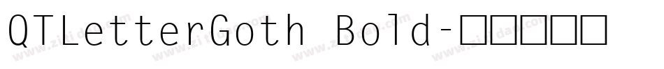 QTLetterGoth Bold字体转换